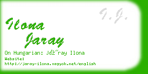 ilona jaray business card